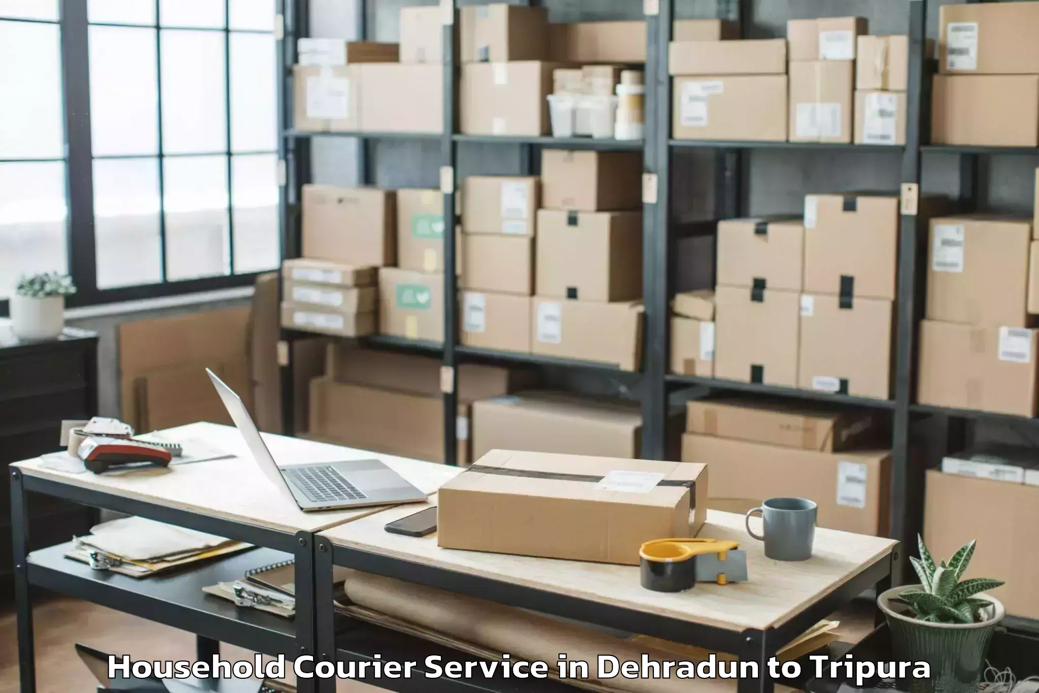 Reliable Dehradun to Santirbazar Household Courier